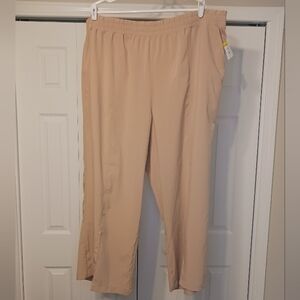 #255 3/$18 - Never Not Hustling Tan Elastic Waist Capris Size 3X